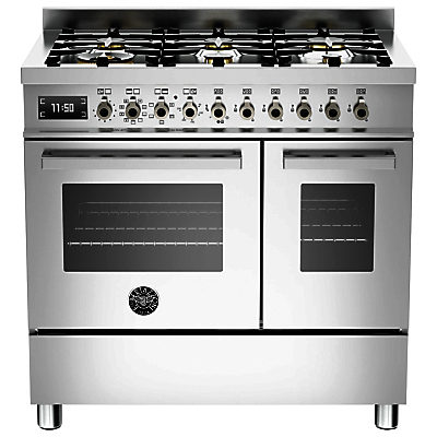 Bertazzoni Professional Series 90cm Dual Fuel Twin Range Cooker Stainless Steel